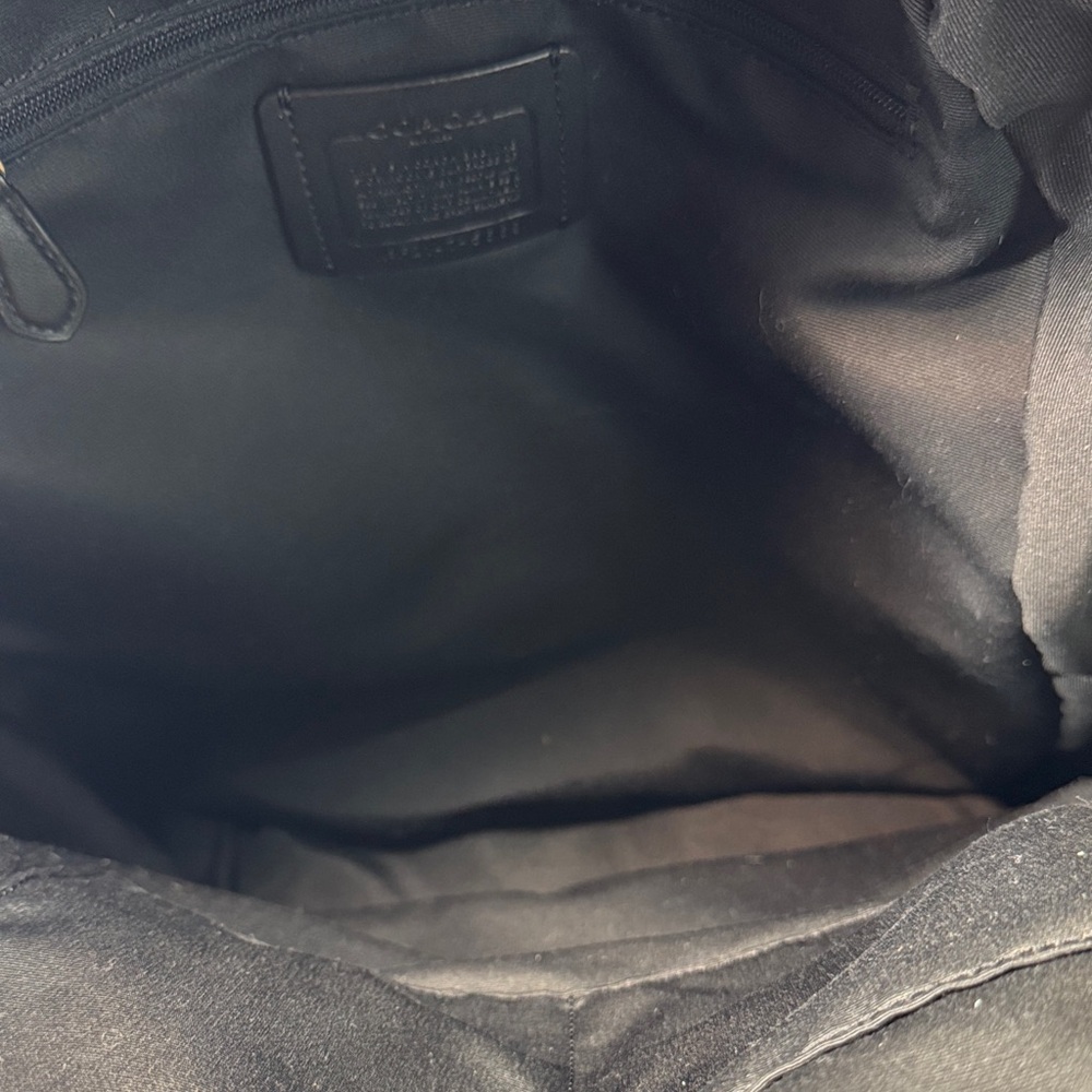 Coach Black Pebbled Leather  Backpack - Picture 7 of 11